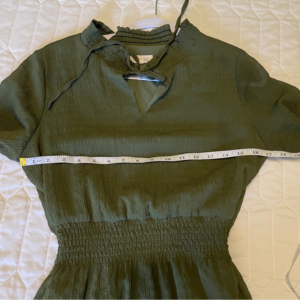 Roolee Olive Green Midi Dress - Picture 4 of 9